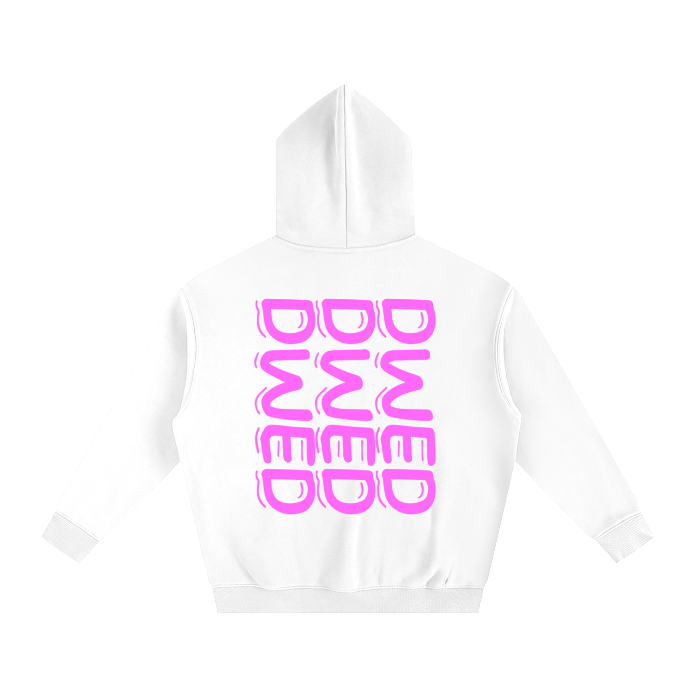 pink text hoodie