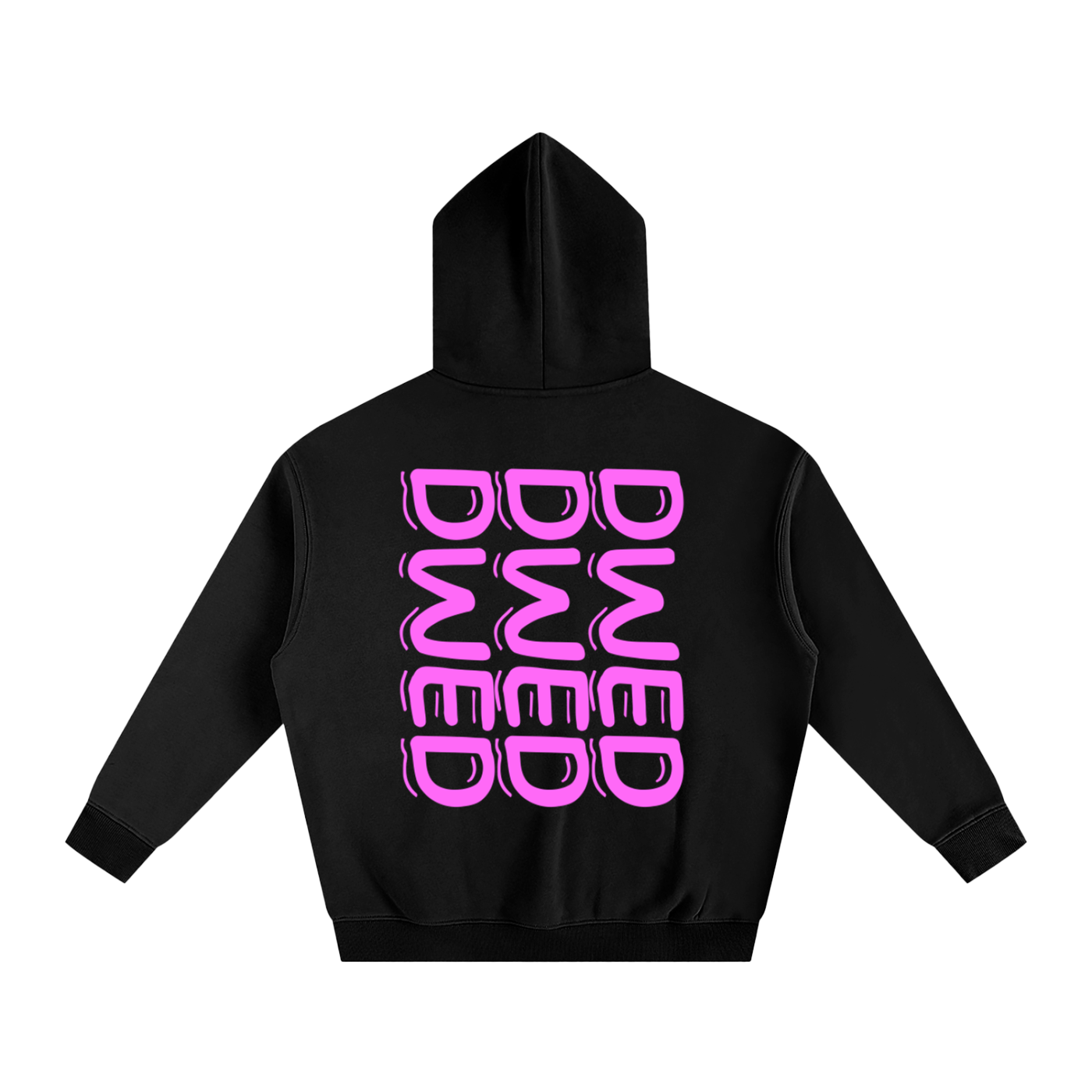 pink text hoodie